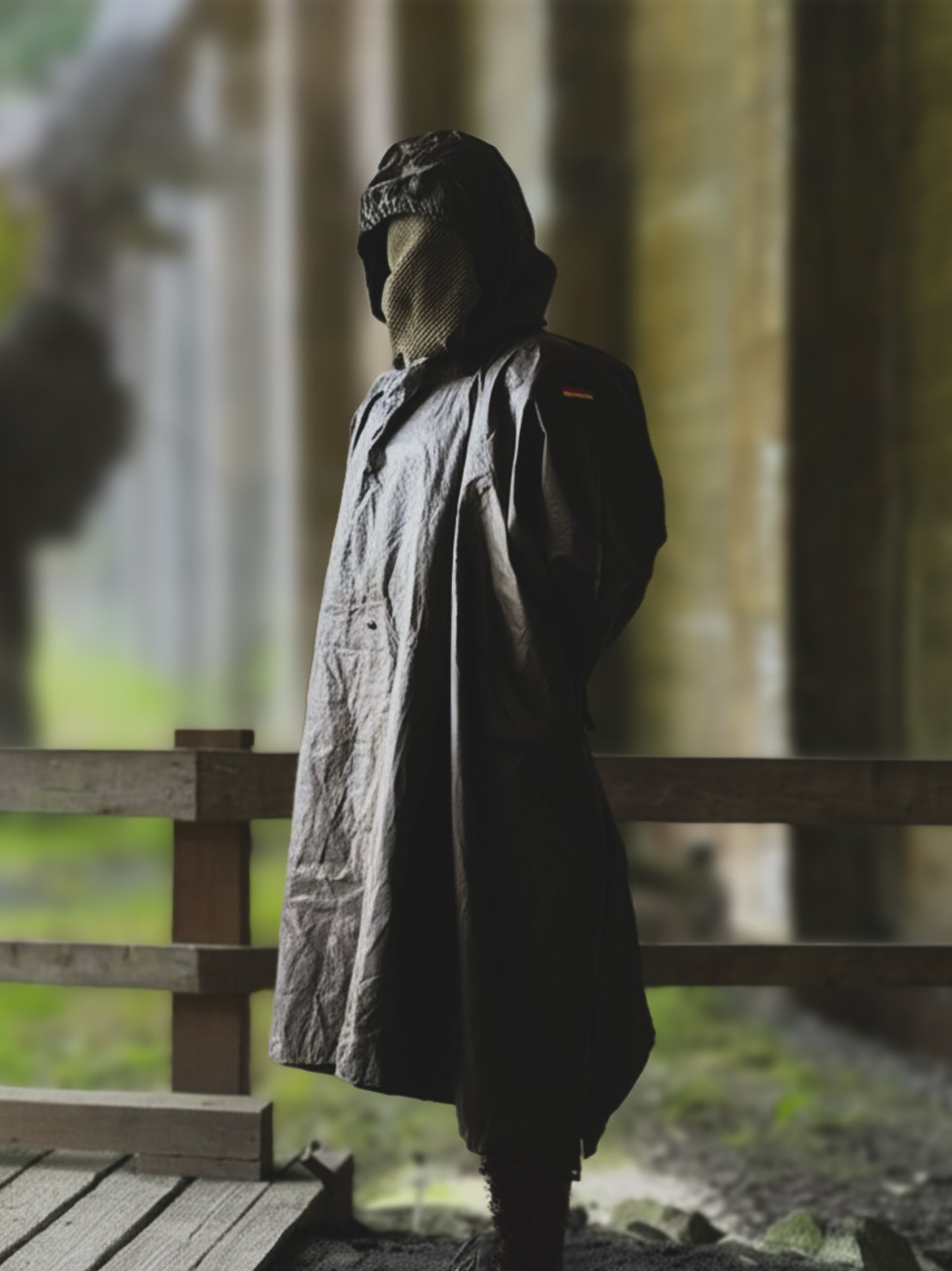 German Issue OD Poncho - Used