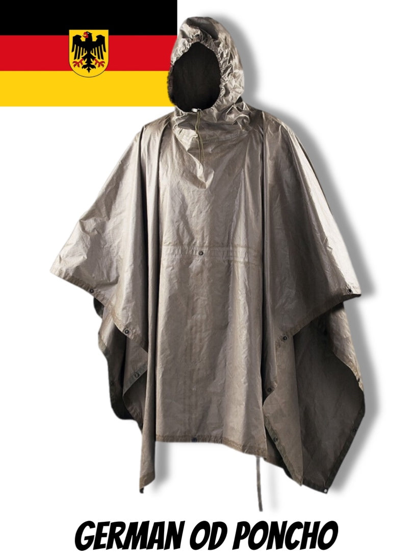 German Issue OD Poncho - Used