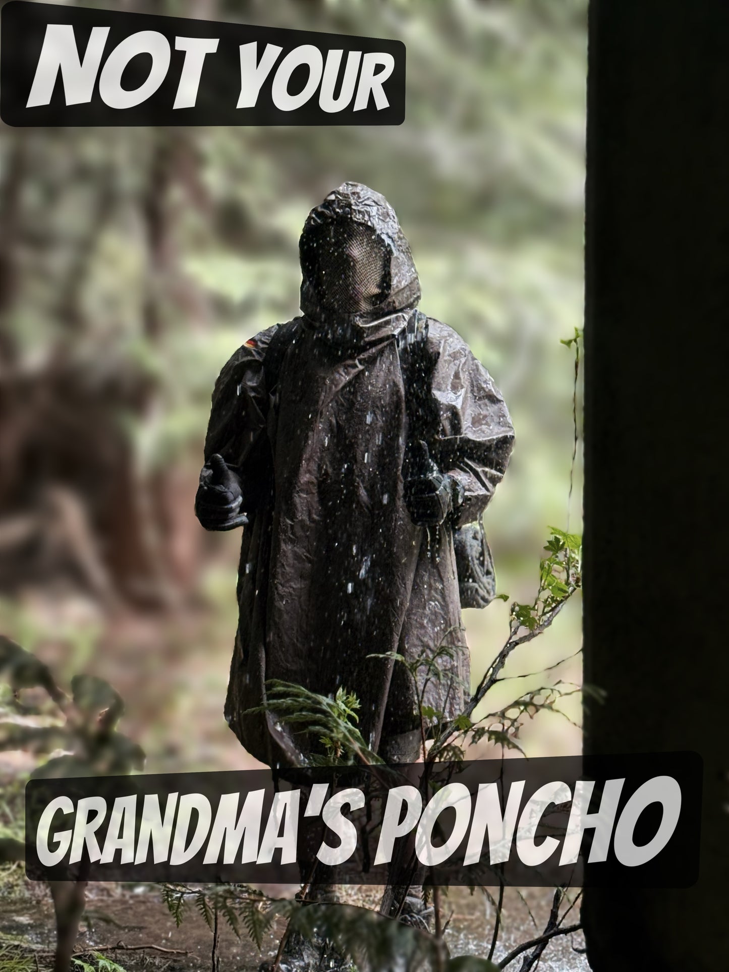 German Issue OD Poncho - Used