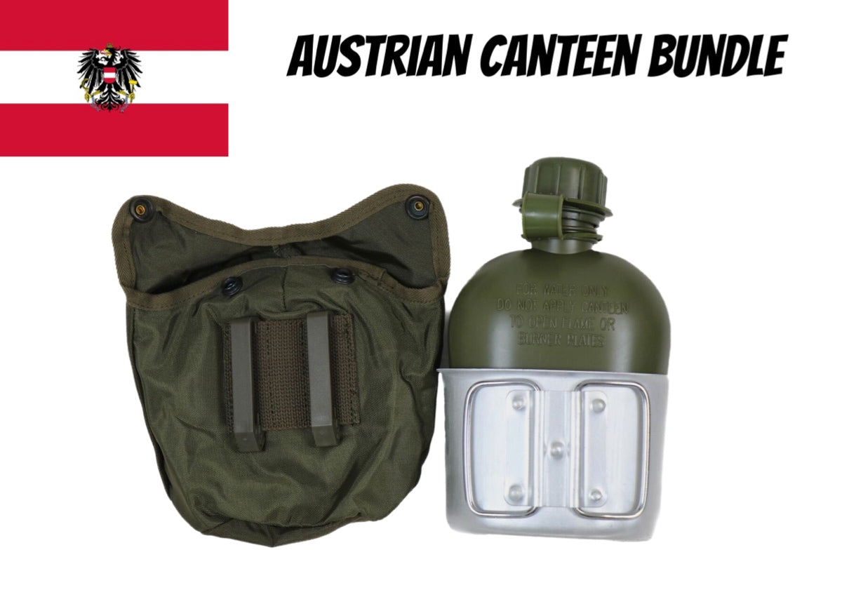 Austrian Canteen Cup Bundle with cup/ OD cover - Like New