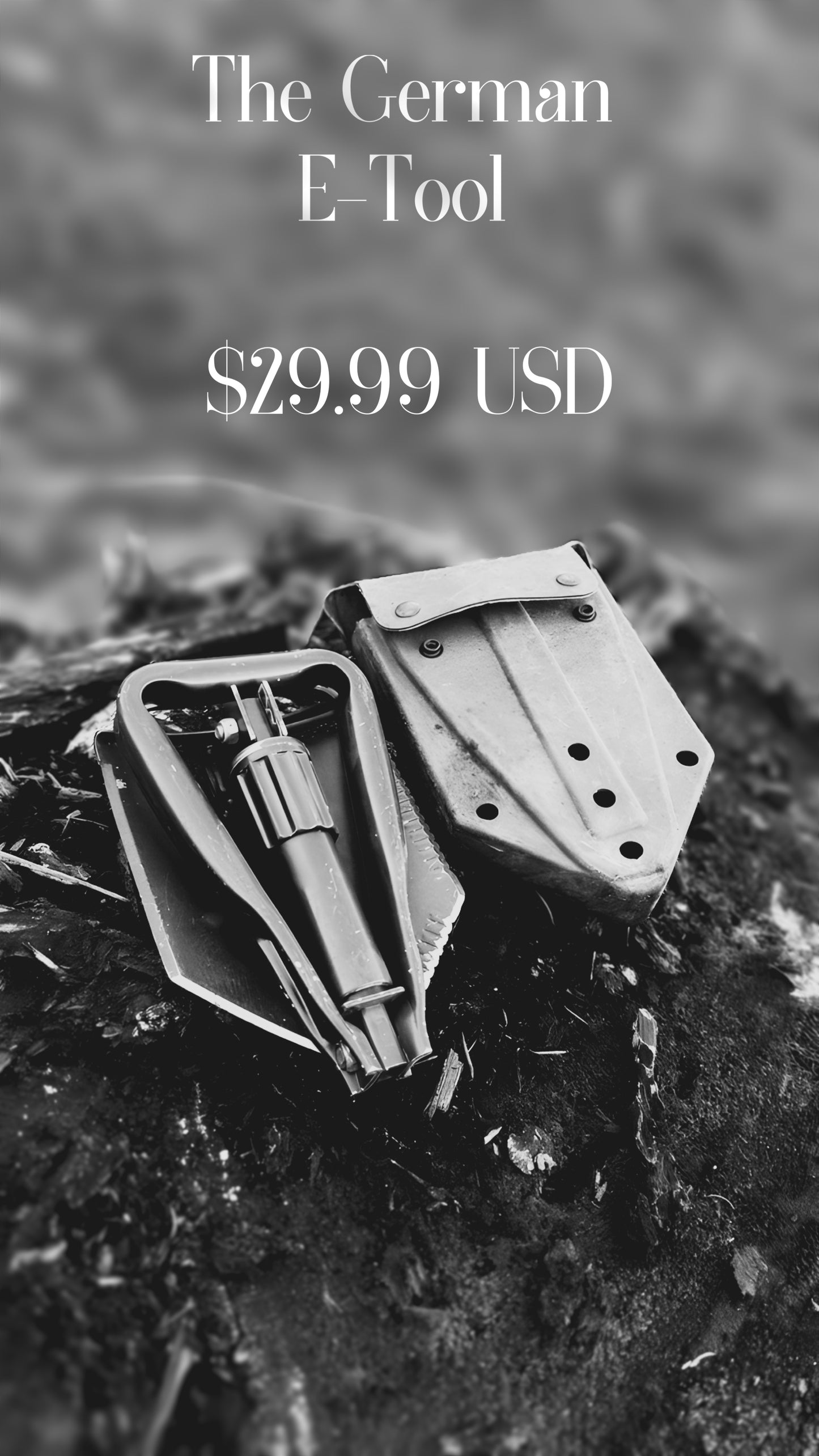 German E-Tool - Military Trifold Shovel - Used