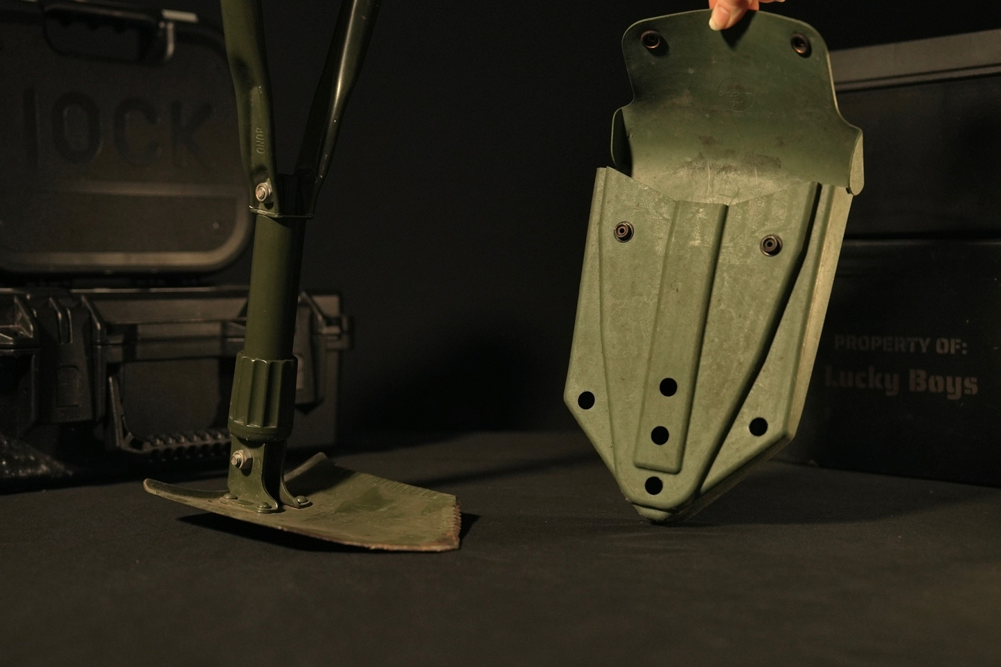 German E-Tool - Military Trifold Shovel - Used