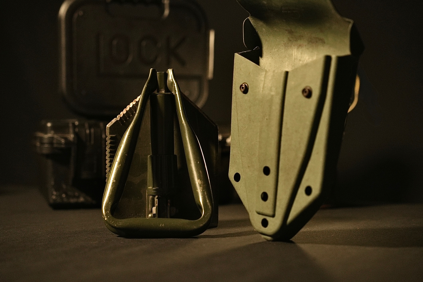 German E-Tool - Military Trifold Shovel - Used